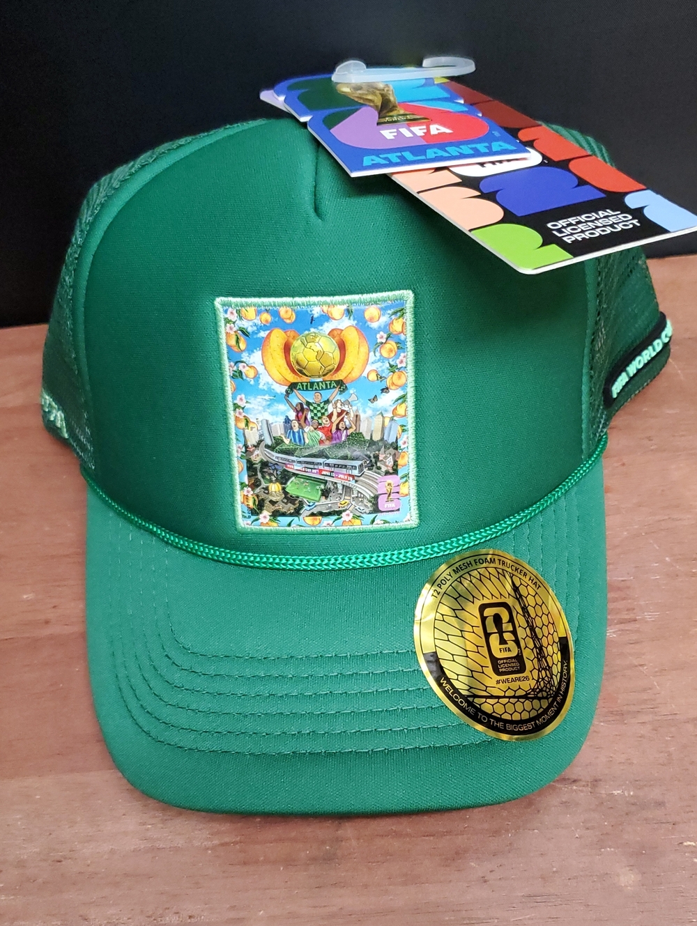 FIFA Atlanta 2026 World Cup Soccer Green Trucker Hat